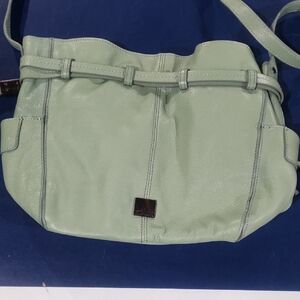 Kooba Light Green Leather Shoulder Bag